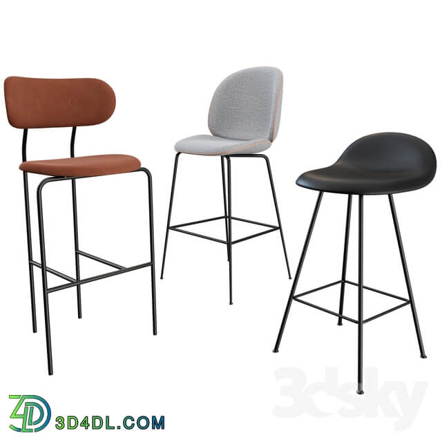 GUBI bar chairs and stools collection