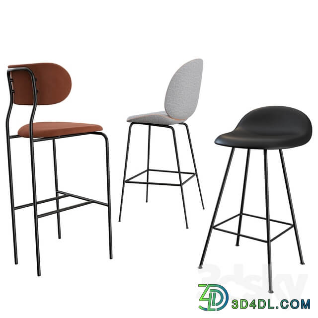 GUBI bar chairs and stools collection