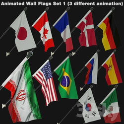 Miscellaneous Animated Flags Set 1 