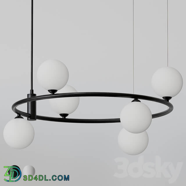 Maytoni Modern Pendant Ring Light Black and White Pendant light 3D Models