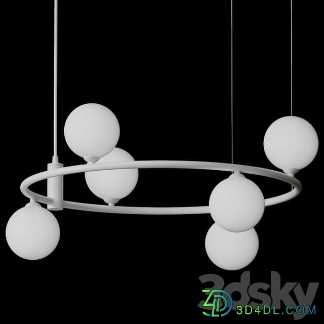 Maytoni Modern Pendant Ring Light Black and White Pendant light 3D Models