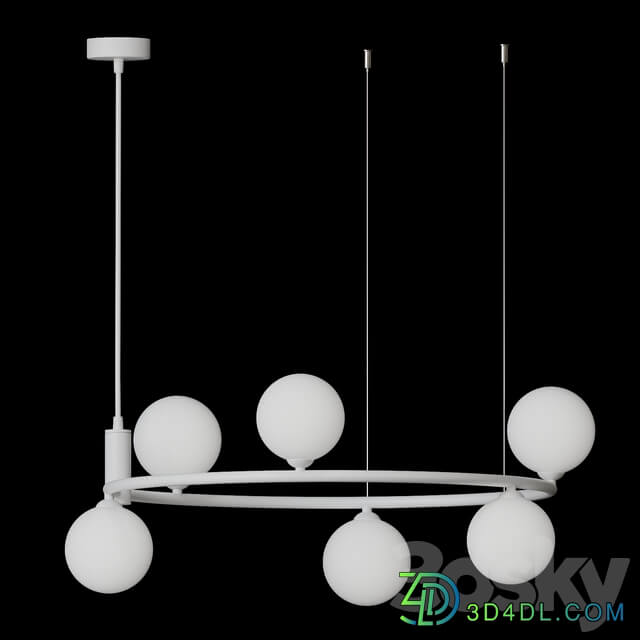 Maytoni Modern Pendant Ring Light Black and White Pendant light 3D Models