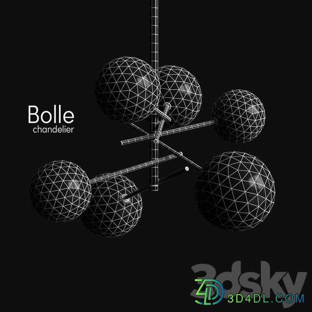 Chandelier Gallotti Radice Bolle 6 lights Pendant light 3D Models