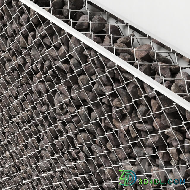 Big gabion stone Big gabion with stone Fence 3D Models