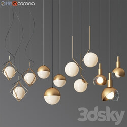 Ceiling Light Collection 5 4 Type Pendant light 3D Models 