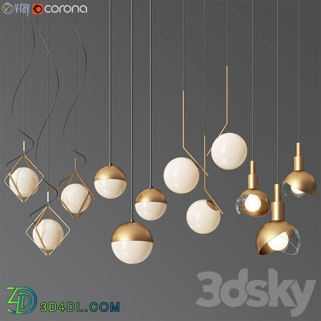 Ceiling Light Collection 5 4 Type Pendant light 3D Models