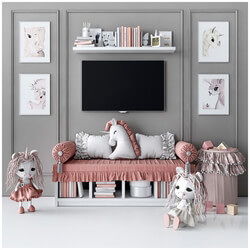 Miscellaneous Set for decorating a children 39 s room with unicorns 