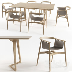 Table Chair Zeitraum Twist and Pelle 