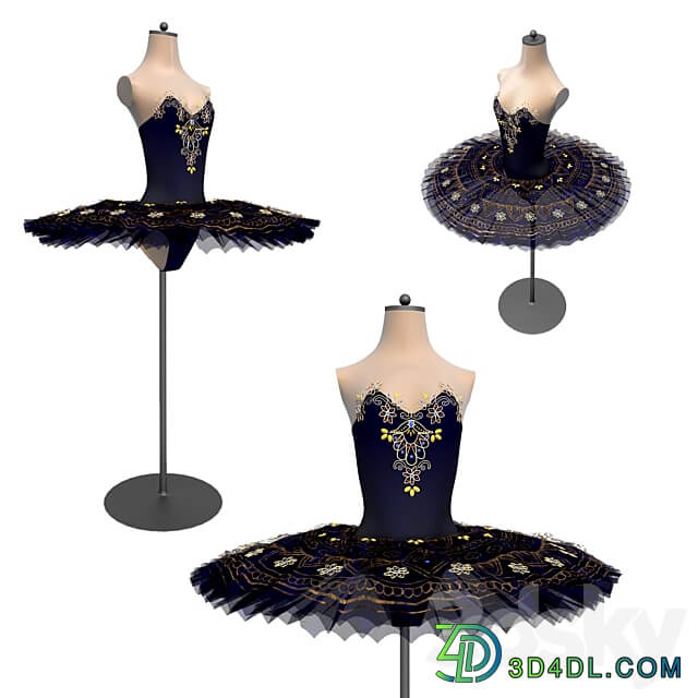 Tutu for ballet Raymonda Raymonda Clothes 3D Models