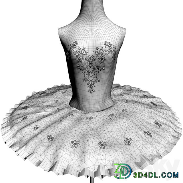 Tutu for ballet Raymonda Raymonda Clothes 3D Models