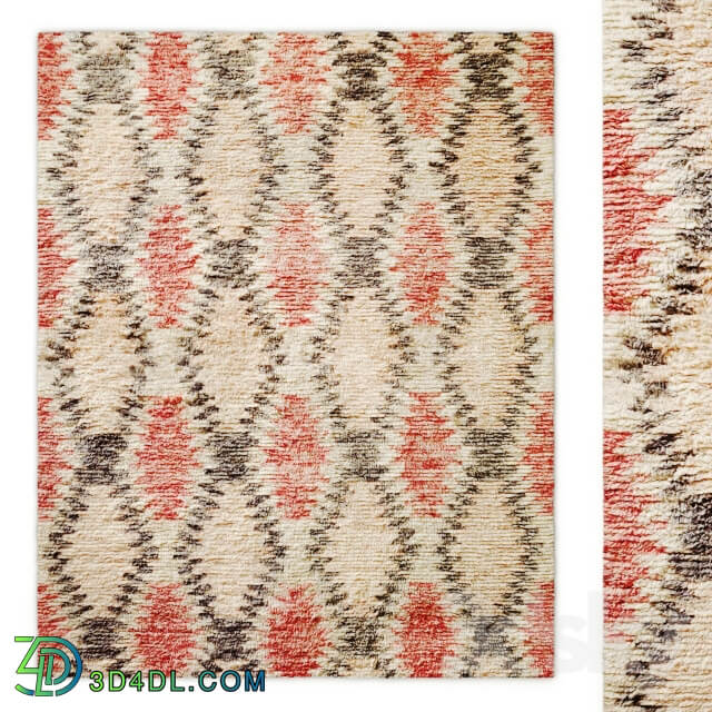 Aztec Handwoven Wool Shag Rug RH