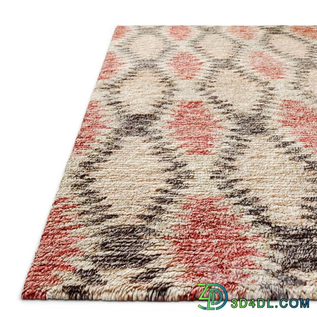 Aztec Handwoven Wool Shag Rug RH