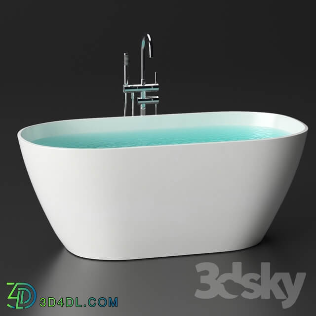 Stone bathtub Holbi Venus Solid Surface Gerhans