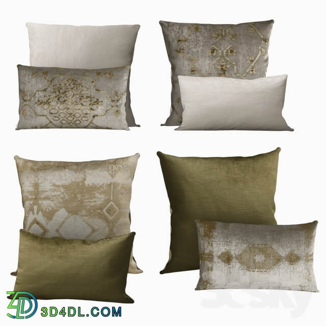 Pillows by Restoration Hardware Velvet Oushak Collection in FogMoss