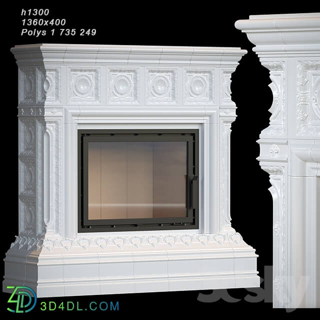 Tiled fireplace 04