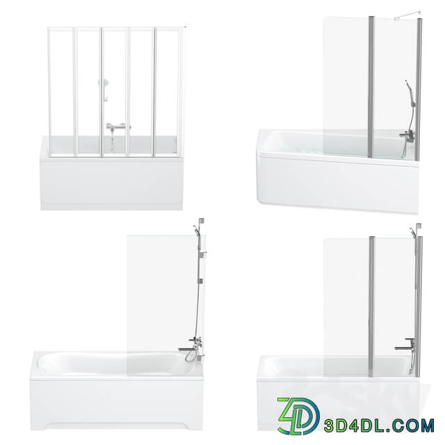 RAVAK set 54 bathtub set 10 Classic Chrome Campanula II 