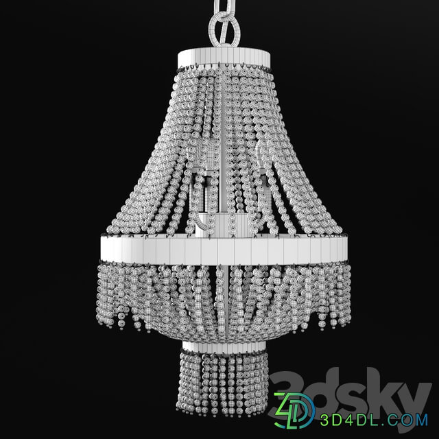 Crystal lamp Ideal Lux Augustus SP4 cromo Pendant light 3D Models