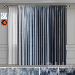 Set of curtains on the eaves 22. Blue gamma 