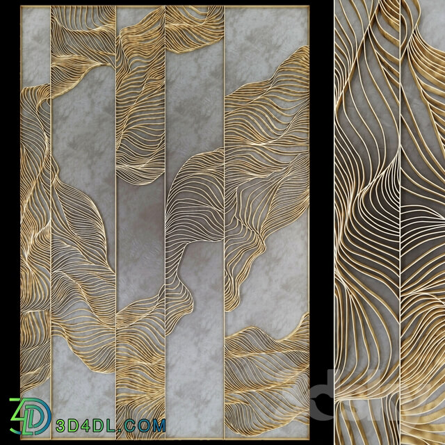 Waves Metal wall panel 12