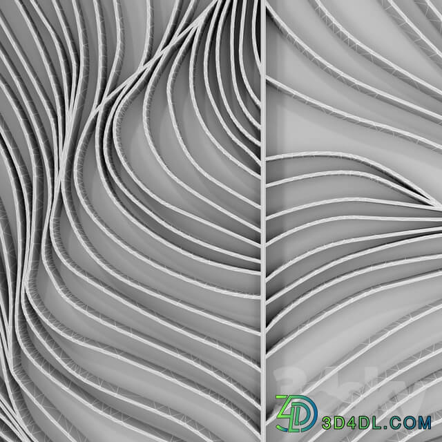 Waves Metal wall panel 12