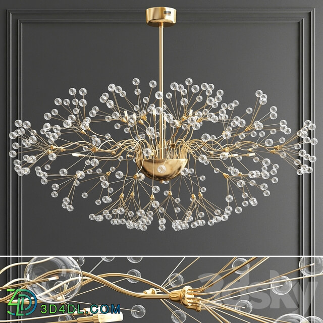 Branching bubble chandelier Pendant light 3D Models