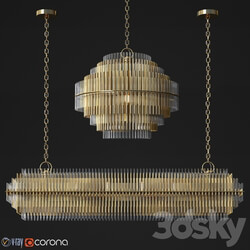 Restorationhardware Emile Chandelier Collection Pendant light 3D Models 