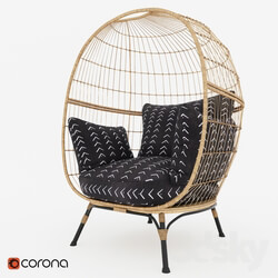 Southport Vee Striped Egg Chair 