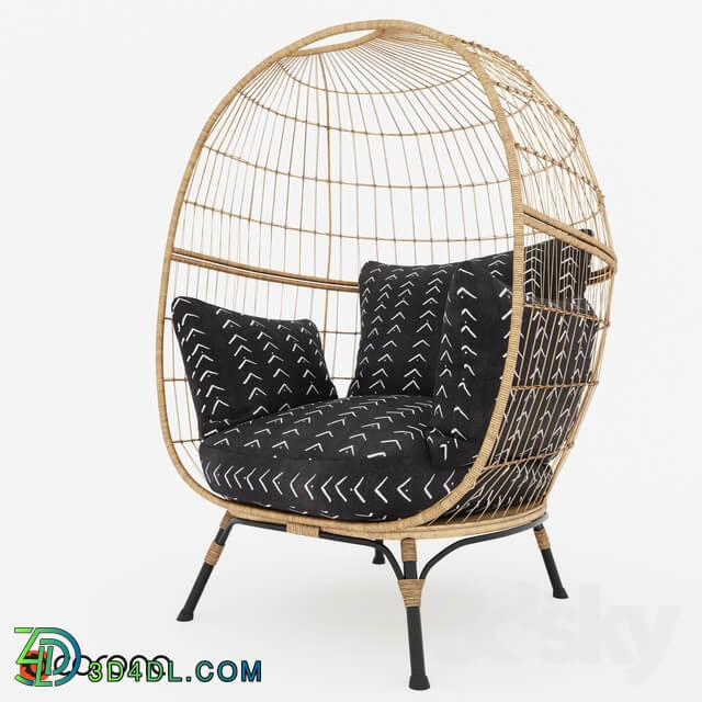 Southport Vee Striped Egg Chair