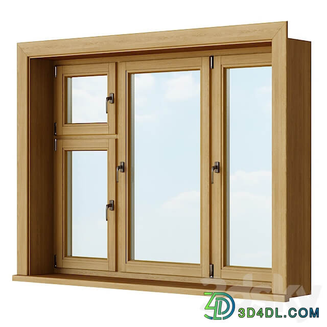 Set of wooden windows 1 Designer