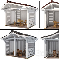 Arbor in a modern style 2 options Other 3D Models 