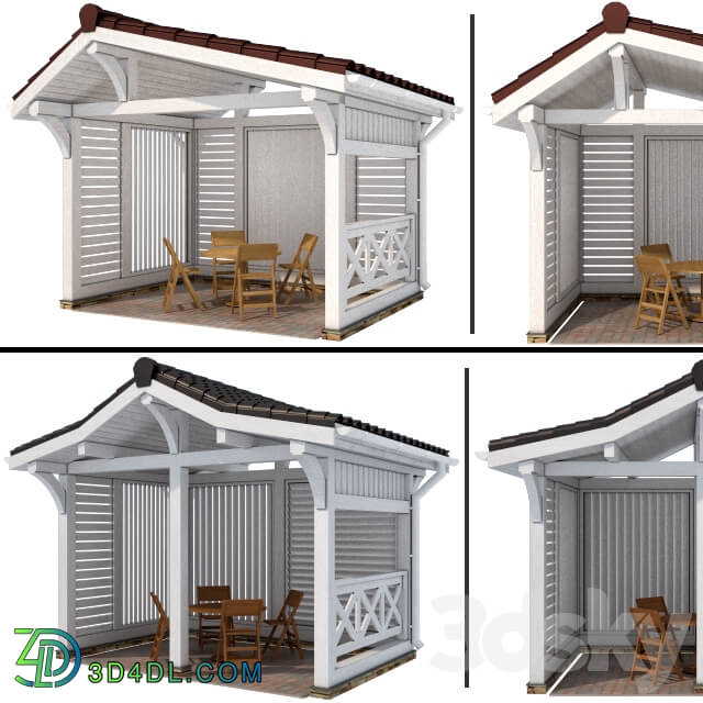 Arbor in a modern style 2 options Other 3D Models