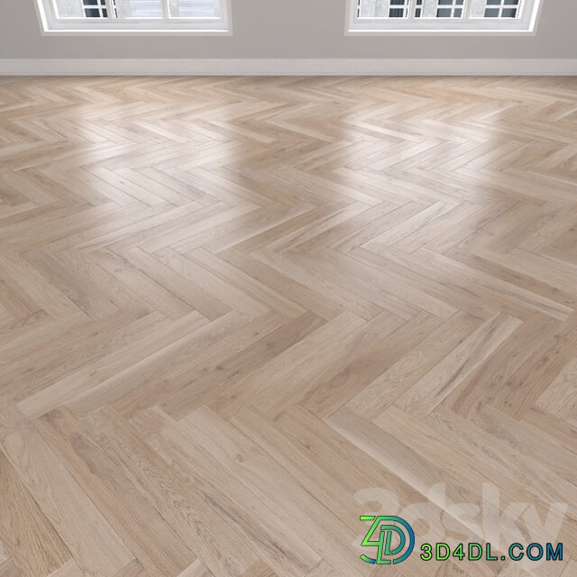 Wood Parquet Oak 3 types herringbone linear chevron.