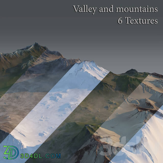 Valley and mountains 3D Models