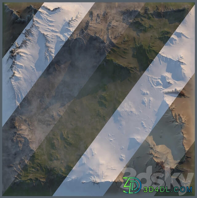 Valley and mountains 3D Models