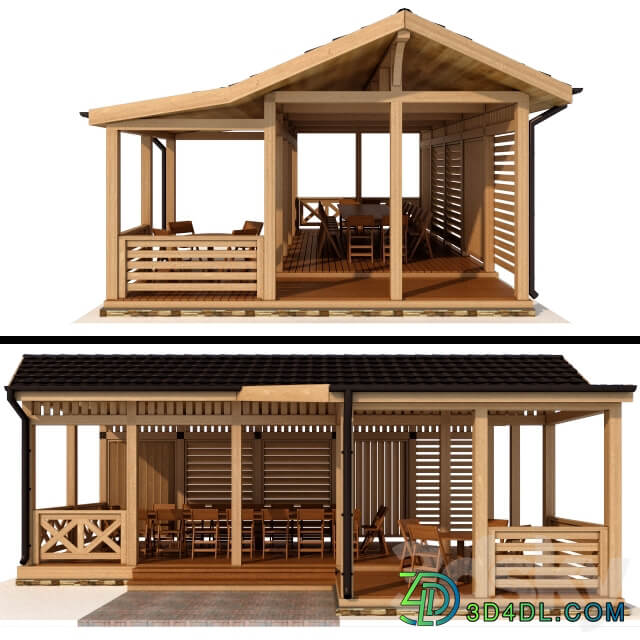 Arbor in a modern style Other 3D Models