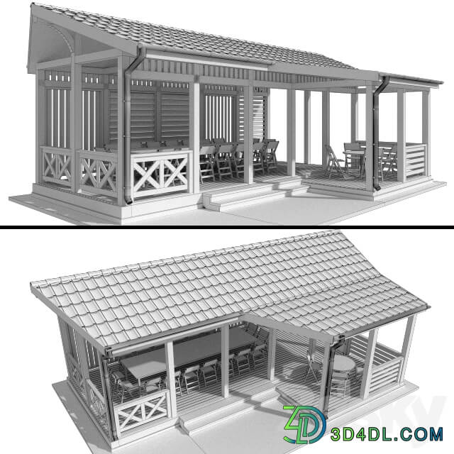 Arbor in a modern style Other 3D Models