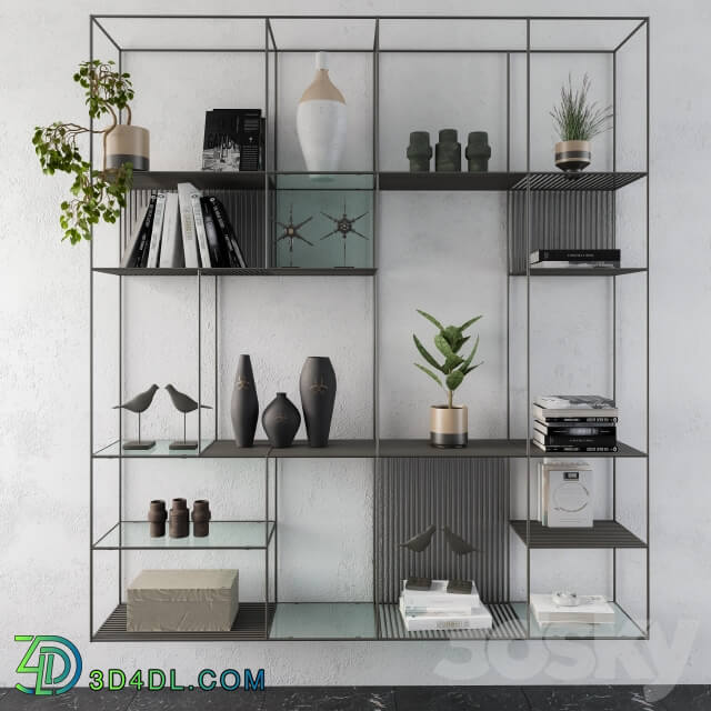 Metal Shelves Decorative 3D Models