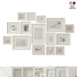 Paintings in classical frames 3D Models 