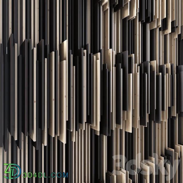 Parametric wood panel Strokes 