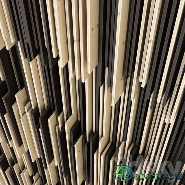 Parametric wood panel Strokes 