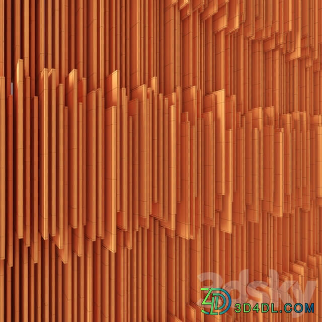 Parametric wood panel Strokes 