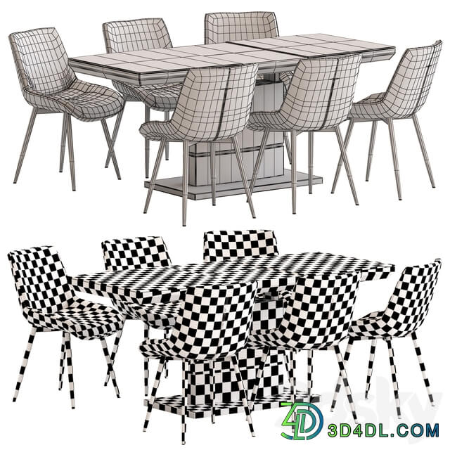 Table Chair IMODERN Arioso Table and Amalia Chair