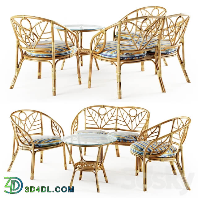 Table Chair Corsica Honey Vacation Set