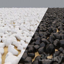 Pebble stone in the sand 3D Models 