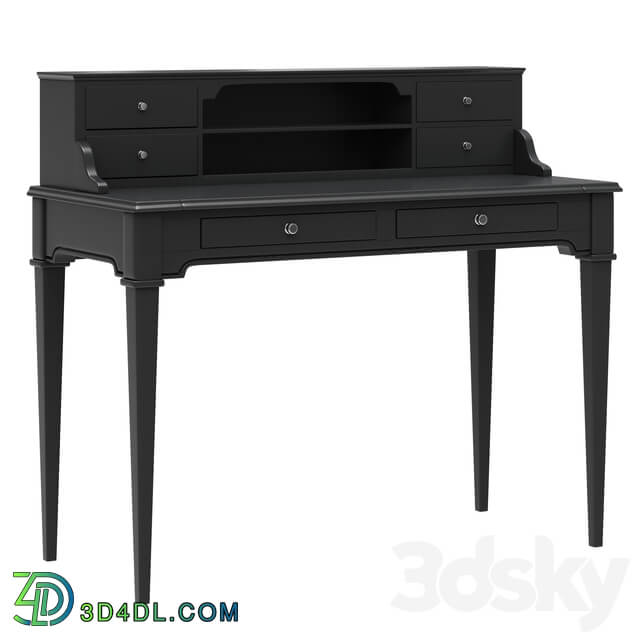 Dantone Home Oxford writing desk with shelves black