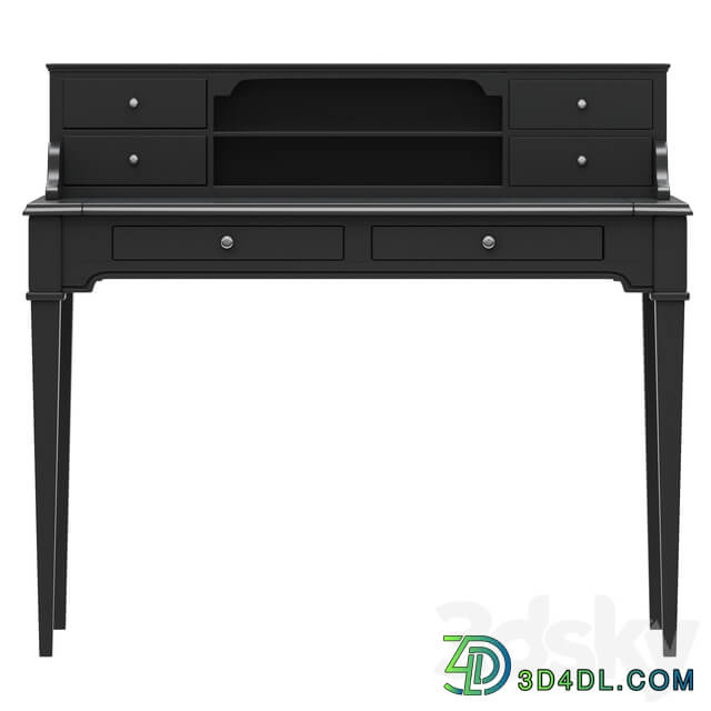 Dantone Home Oxford writing desk with shelves black