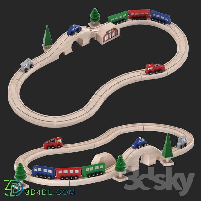 Toy railway 3D Models