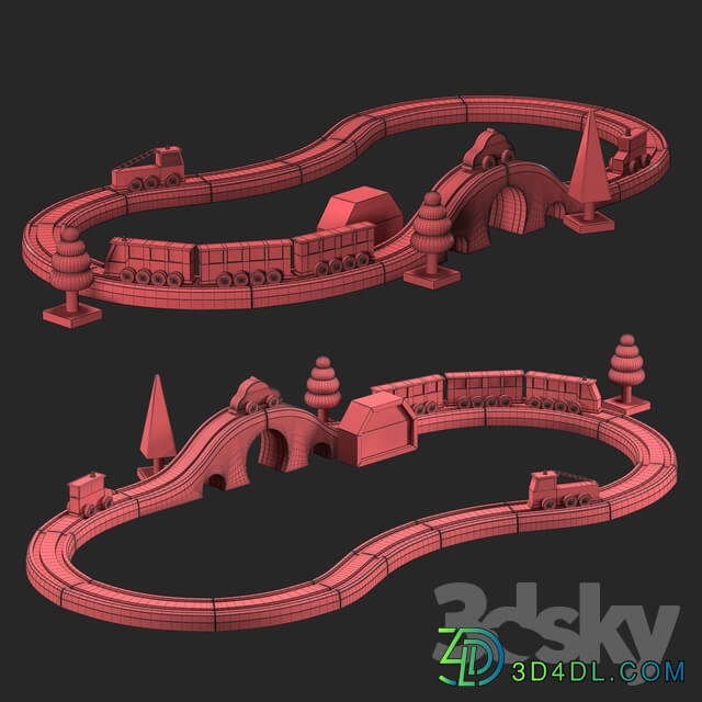 Toy railway 3D Models