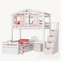 Children 39 s 2 level bed lodge Bilbao set 2 