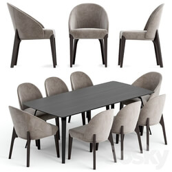 Table Chair Dining Set Bugatti Sandalye 